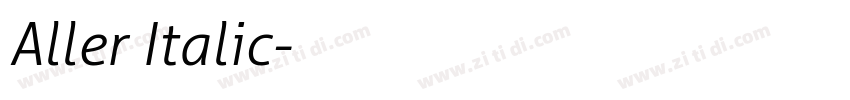 Aller Italic字体转换